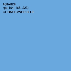 #68A8DF - Cornflower Blue Color Image